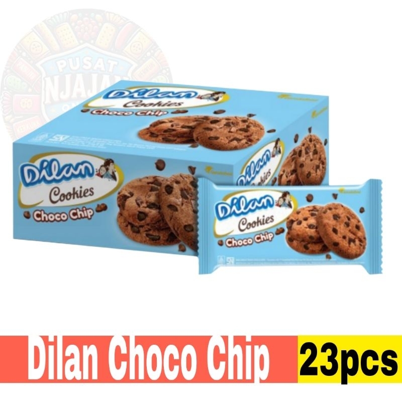

Dilan Chocolate Chip Cookies Biskuit Display Box isi 23pcs