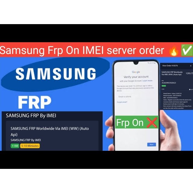 FRP SAMSUNG REM0VE AKUN G00GLE / UNLOCK FRP SAMSUNG SERVER INSTANT / FRP VIA IMEI