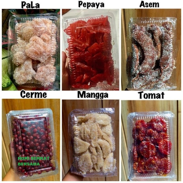 

MANISAN CERMAI / MANISAN MANGGA KERING / MANISAN ASEM PANJANG / MANISAN BELIMBING WULUH / MANISAN PALA / MANISAN TOMAT / MANISAN PEPAYA