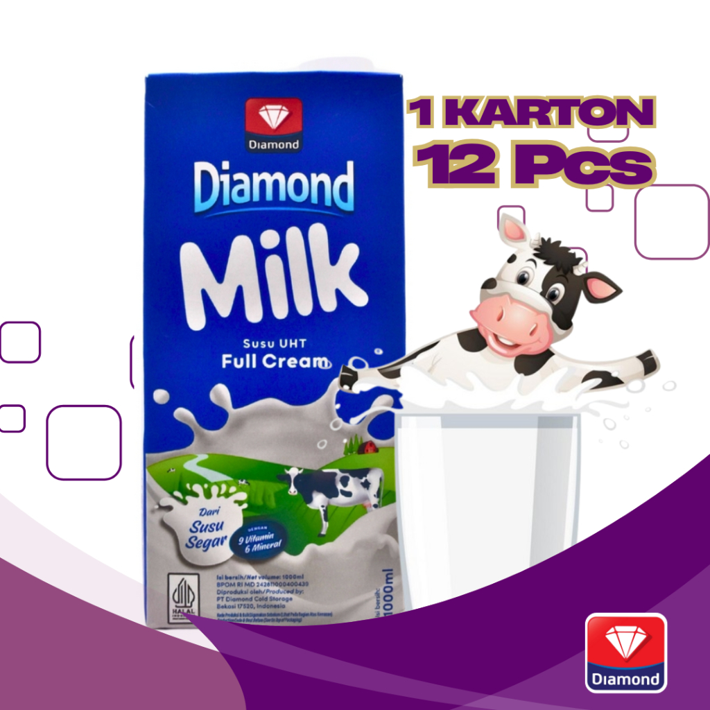

Diamond Milk Susu UHT Full Cream isi 12 pcs