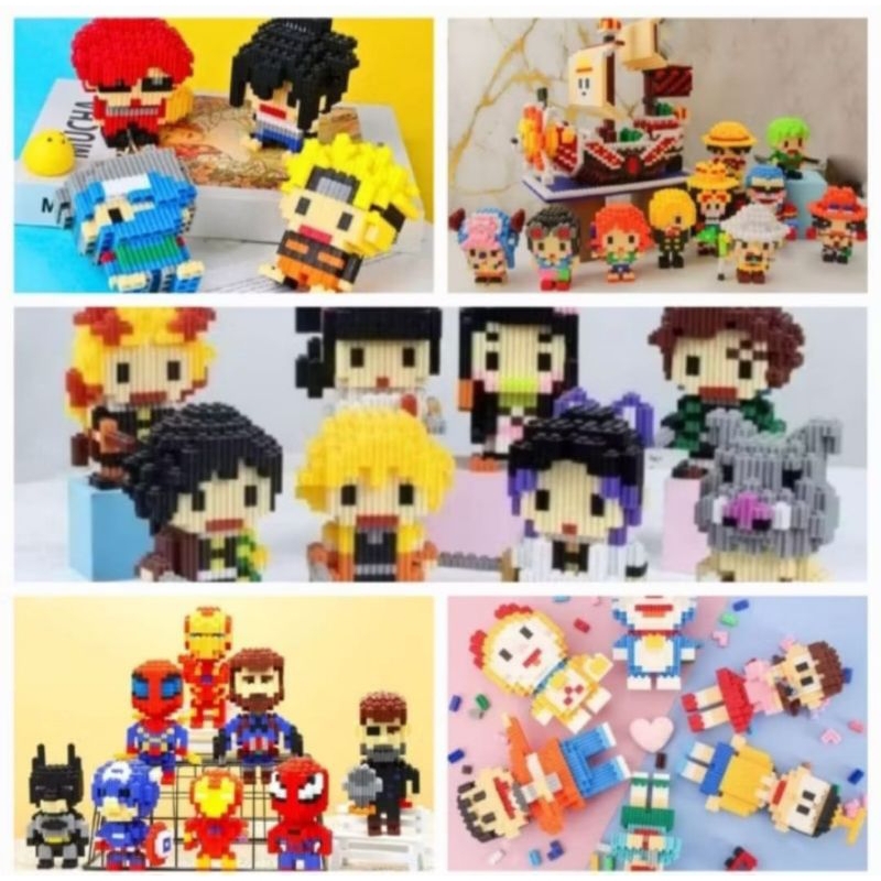 SALE‼️ Nano Block Brick OnePiece / SuperHero /Doremon