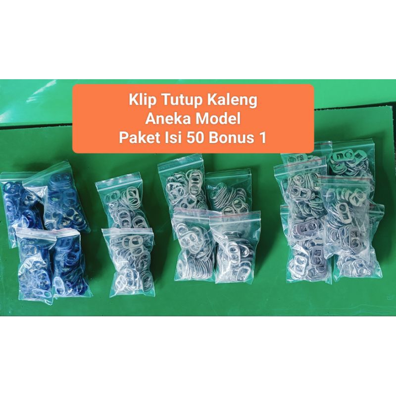 klip tutup kaleng paket isi 50