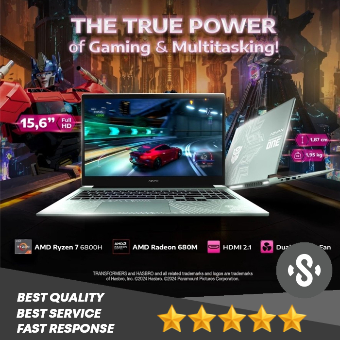 Advan Pixwar X Transformer AMD Ryzen 7 6800H 16GB SSD 512GB 15.6" FHD W11