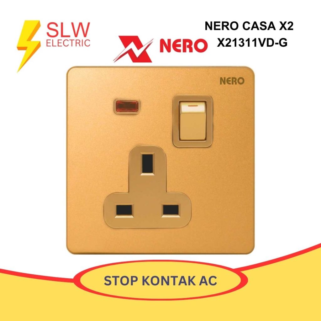NERO X2 CASA STOPKONTAK AC GOLD X21311VD-G