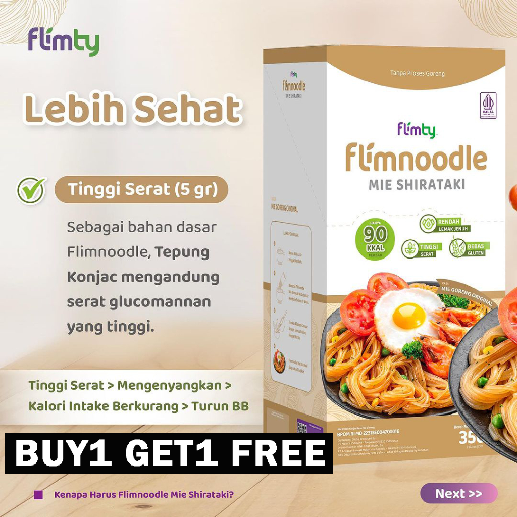 

Flimnoodle Mie Shirataki (Tanpa Proses Goreng)| Flimty fiber
