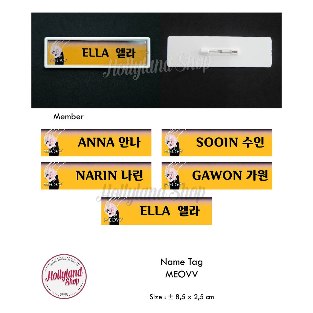 

Name Tag Papan Nama Dada meovv (2pcs) Unofficial