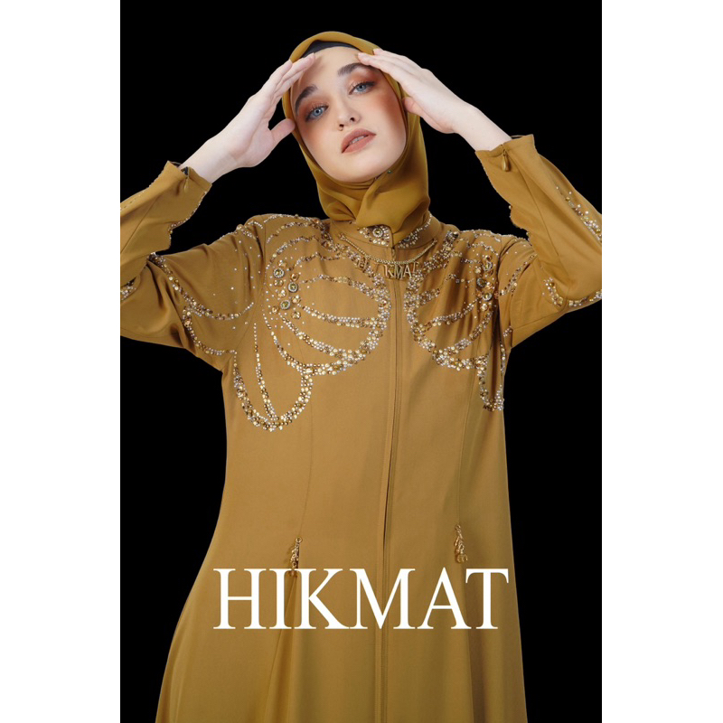 HIKMAT • Abaya Dress Mustard A6265_Crepe Premium_MoslemHouse