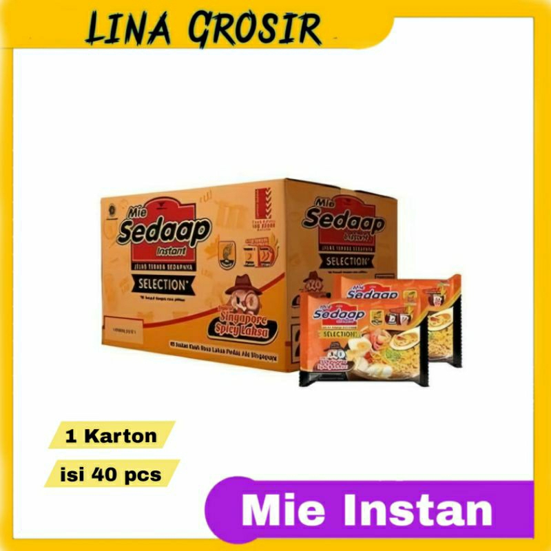 

WINGS FOOD Mie Sedaap Selection Singapore Spicy Laksa 1 dus @40pcs
