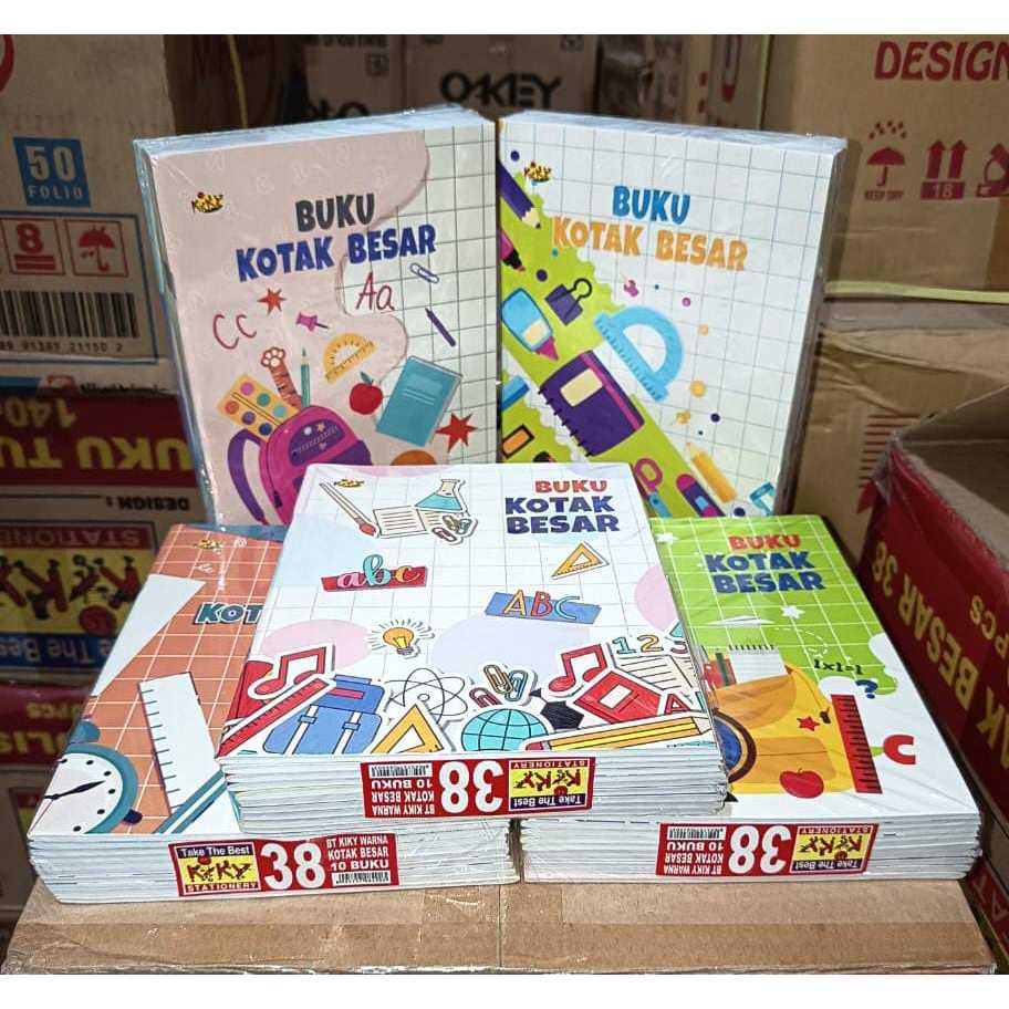

Buku Tulis KOTAK BESAR KIKY 38 Lembar isi 10 Buku Notebook Petak Mandarin Kwarto A5