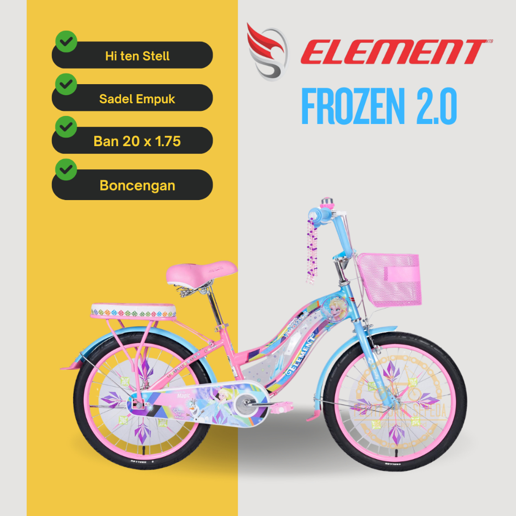 UKURAN 20 INCH SEPEDA ANAK CEWEK ATAU PEREMPUAN MINI FAMILY PACIFIC POLYGON ELEMENT