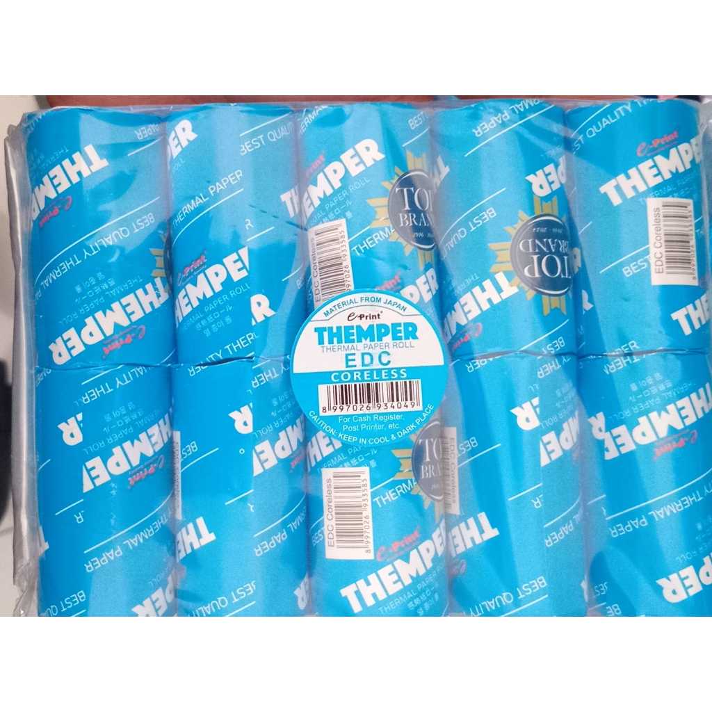 

Thermal Paper Roll e-Print Themper 58mm x 30mm EDC EPRINT KERTAS THERMAL THEMPER ROLL EDC CORELESS - MESIN CASH REGISTER, KASIR, MESIN ATM / MESIN KASIR,