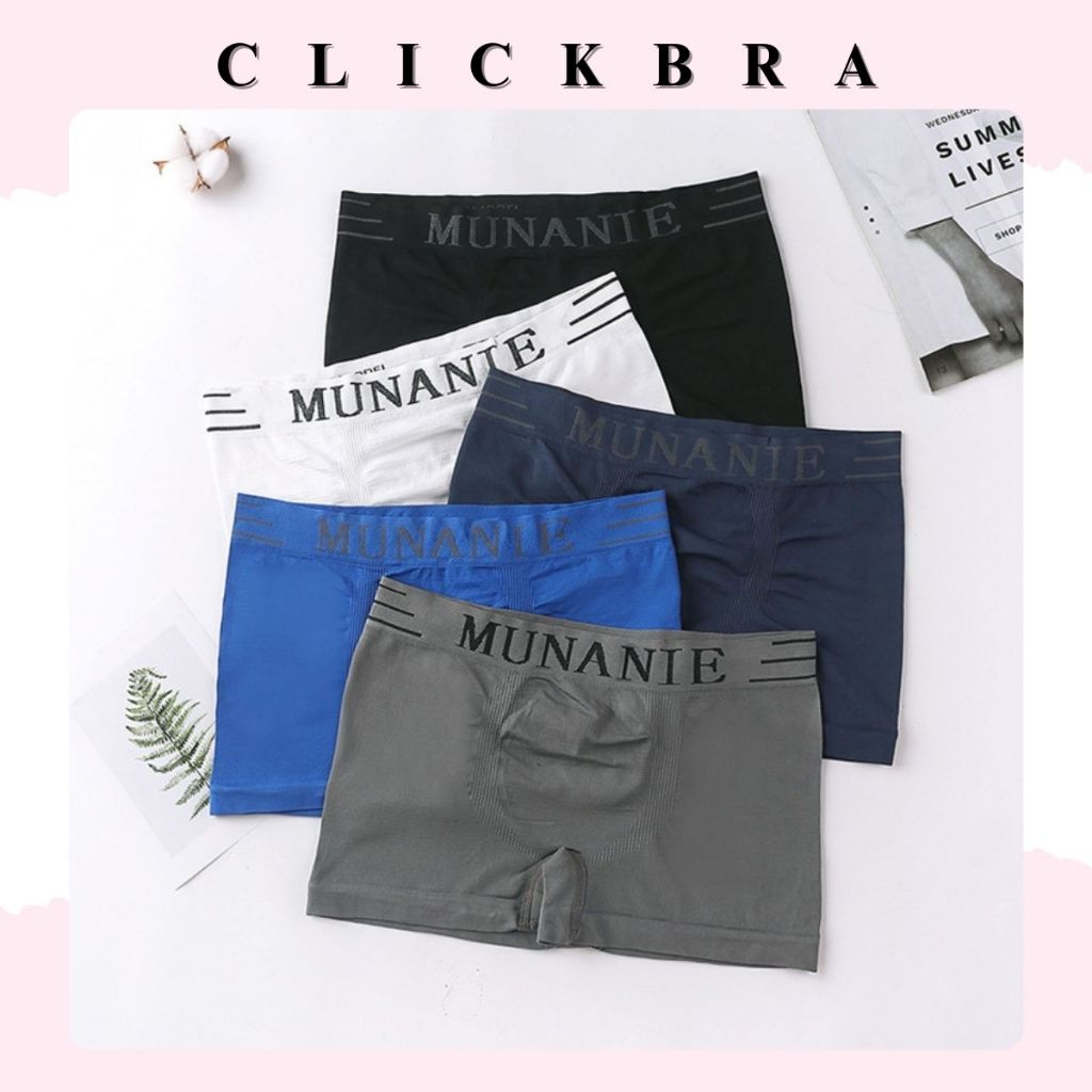CLICKBRA | BX030 Celana Dalam Boxer Cowok Munafii Pria Man Pants Fashion Tipis Cowok CD Boxer