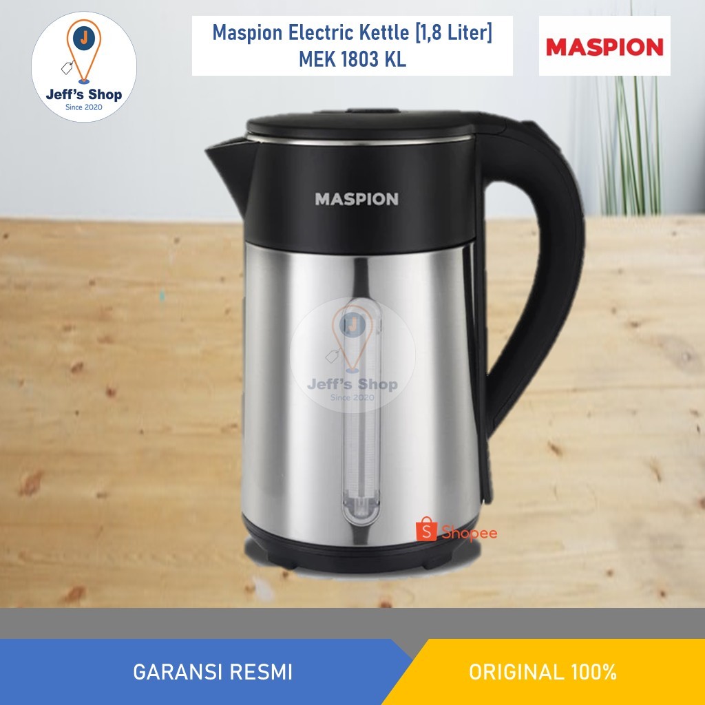 Maspion Teko Listrik / Electic Kettle Stainless Steel [1,8 Liter] MEK 1803 KL
