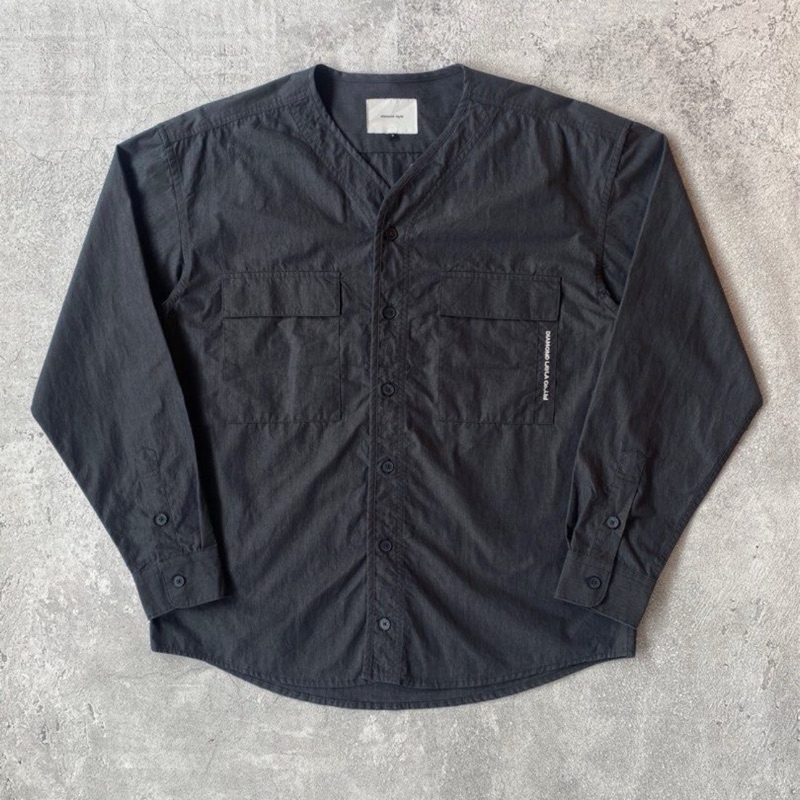 Diamond Layla Colarless Cardigan Shirt