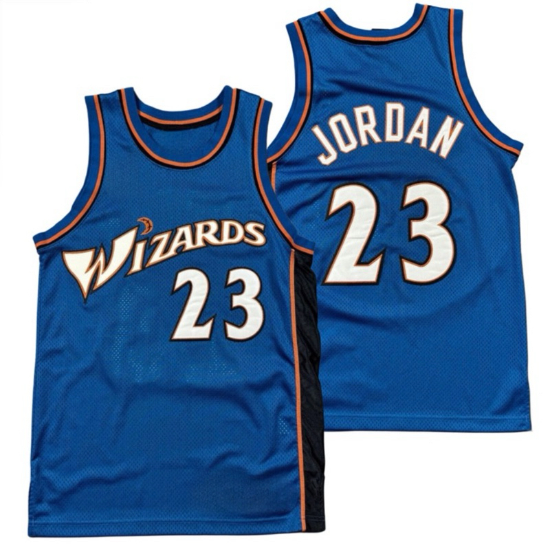 JERSEY BAJU BASKET WASHINGTON WIZARDS #23 MICHAEL JORDAN BIRU DONGKER NAVY 2003 LAST SEASON