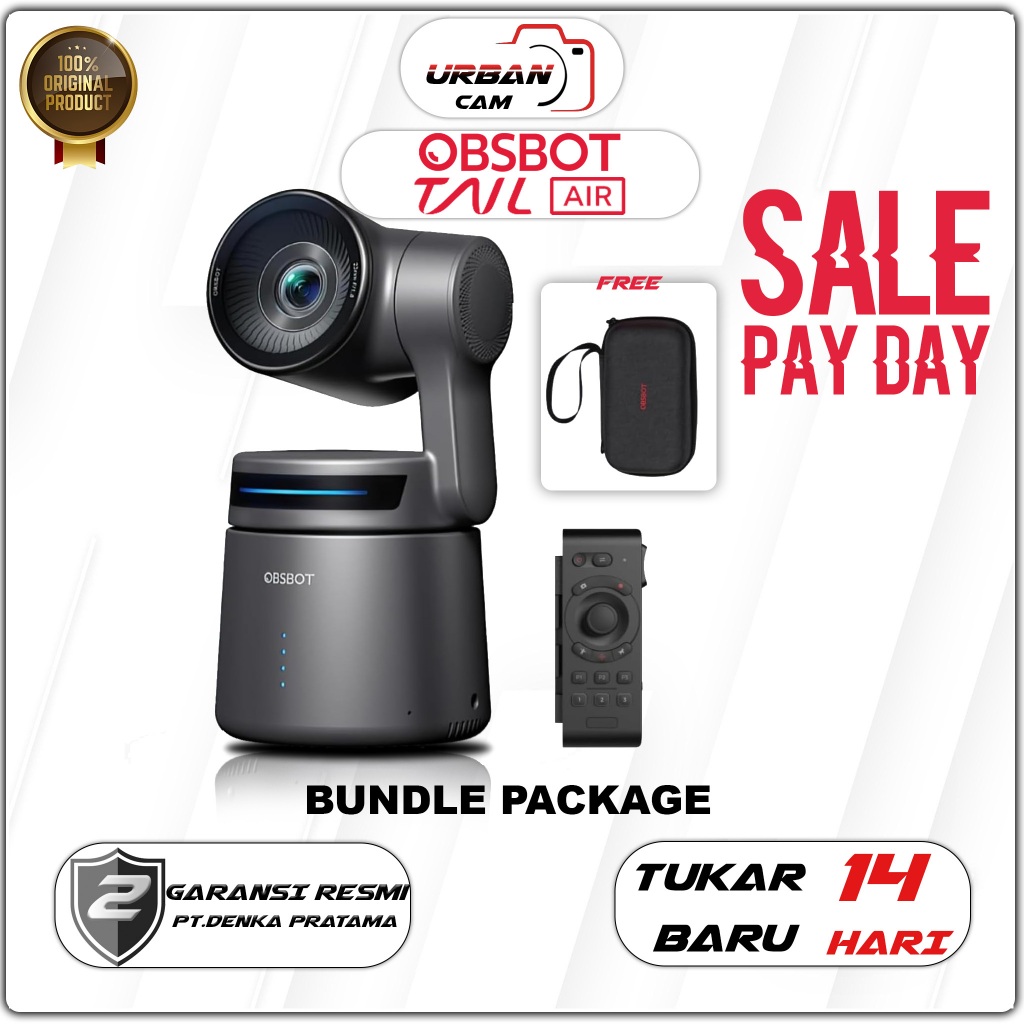 OBSBOT Tail Air AI-Powered 4K PTZ Streaming Camera / Webcam OBSBOT Tair Air 4K PTZ