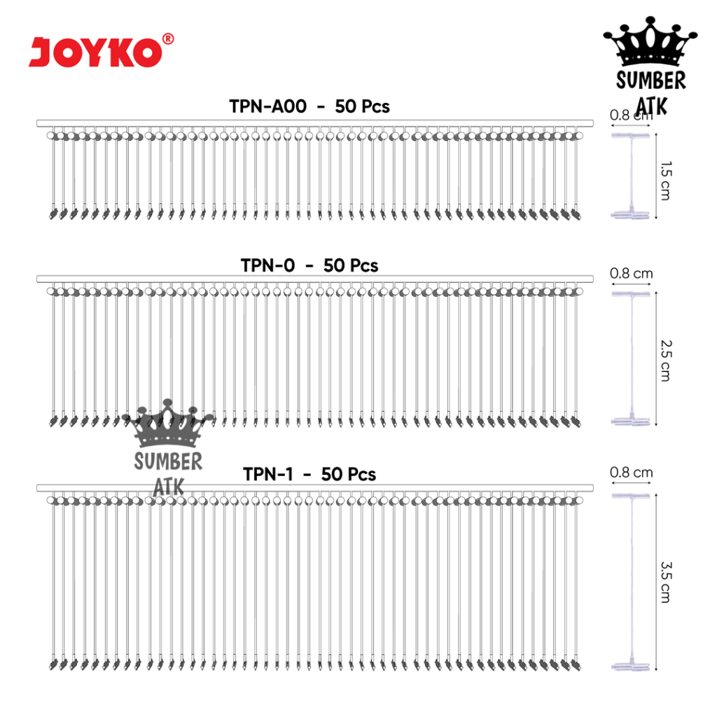 

Tag Gun Alat Tembak Label Joyko TG-600 TG-610 NEED-6 TPN-1 TPN-0 TPN-A00 Jarum dan TAG PIN Label