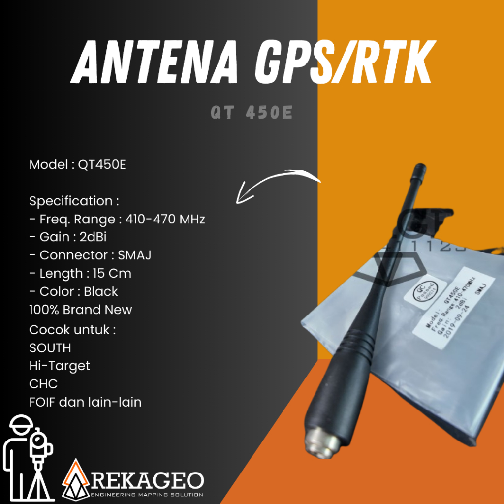 ANTENA (SMAJ) GPS RTK GNSS QT450E HEMISPHERE,SOUTH,TRIMBLE,HI TARGET, E-SURVEY, ANTENNA UHF RADIO