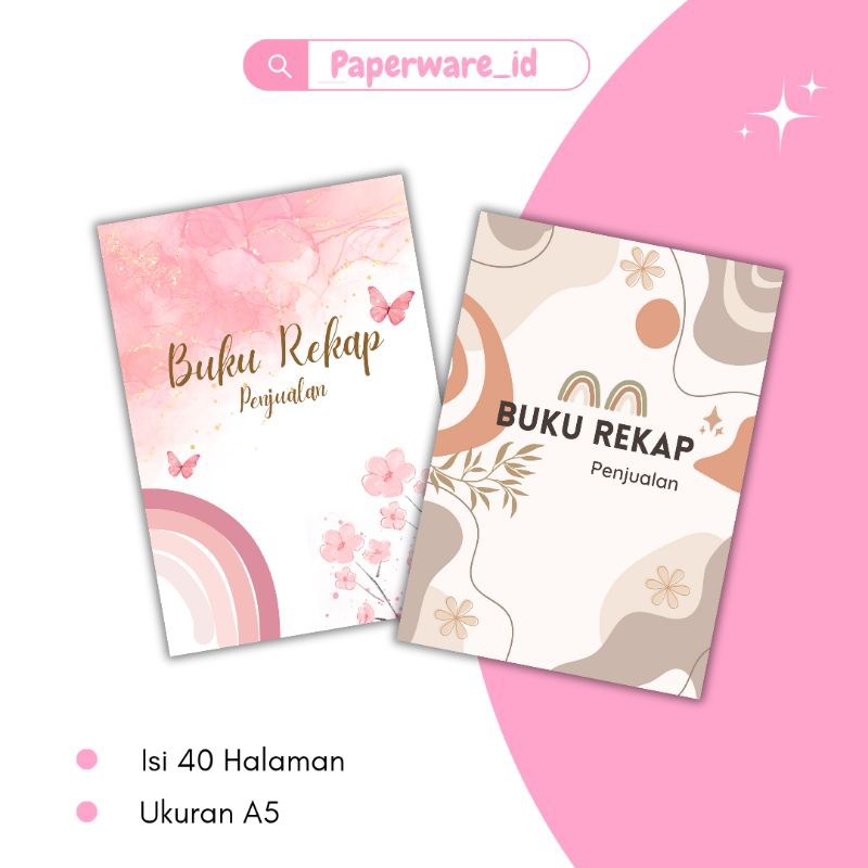 buku rekap penjualan aesthetic / buku rekap penjualan a5 / buku rekap olshop