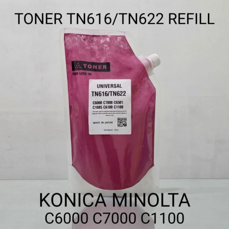 TONER KONICA MINOLTA C6000 C7000 TN616 TN622 MAGENTA REFILL