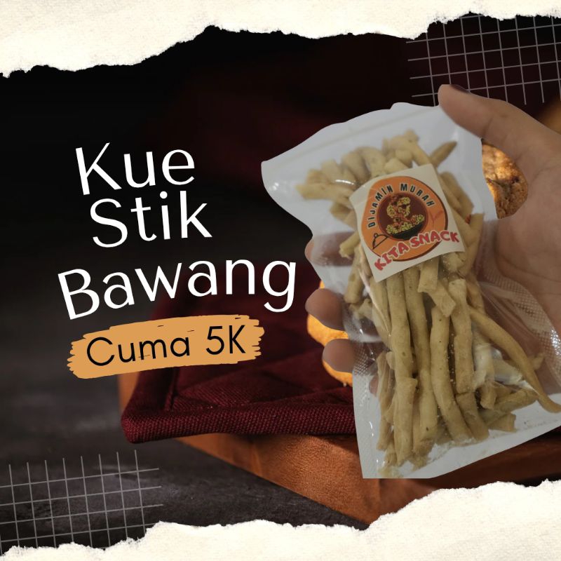 

Kita Snack Murah | Cemilan murah Kue stik Bawang Panjang Kemasan Rasa Original