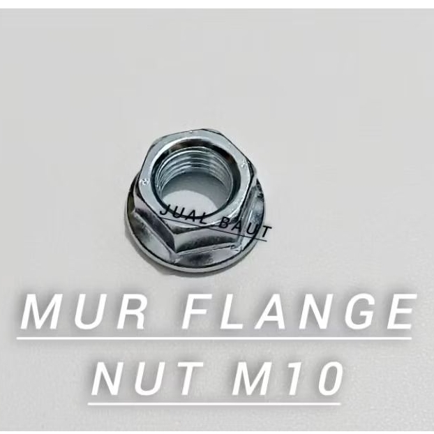 [Satuan] Mur Flange Nut M10 Kunci 14/Mur Topi M10 Kunci 14
