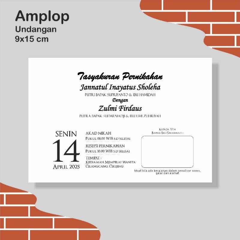 

AMPLOP TALITIAN / UNDANGAN AMPLOP / UNDANGAN AMPLOP KOPI