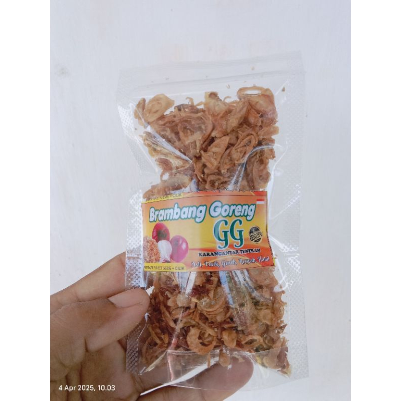 

Bawang brambang goreng brebes berkualitas kriyuk gurih asli non campuran kemasan 30 gr