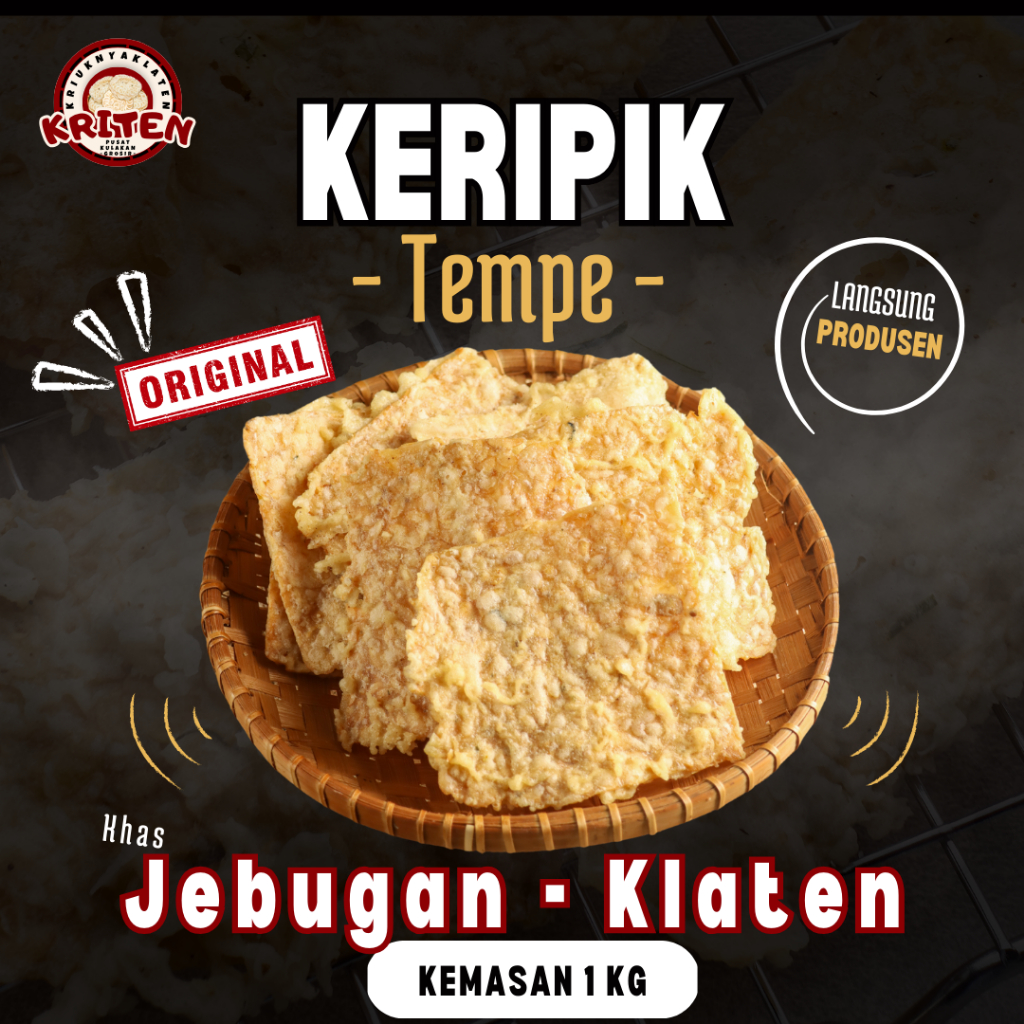 

Keripik Tempe Klaten Original Tempe Klaten 1 Kg COD Tempe Keripik Gurih - Enak