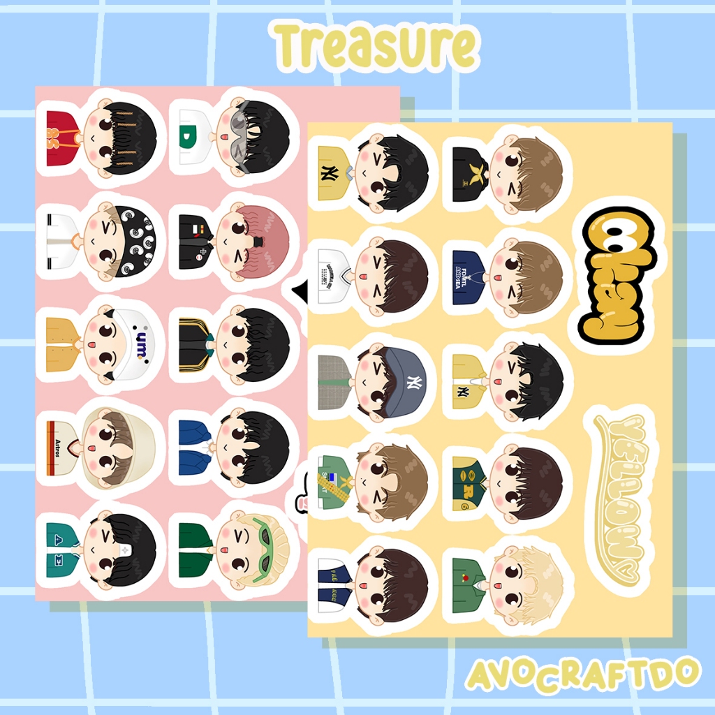 

[ AVOCRAFTDO ] Sticker Kpop Treasure Jikjin BOMB Yellow die cut