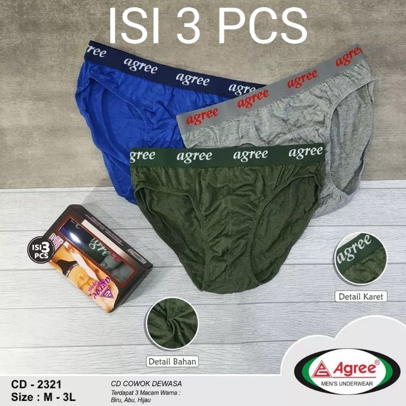 CD Agree Sport 2321 Set 3 pcs | CD Pria | CD Sport Cowok | CD Sport Karet Luar | CD Sport Terbaru | 