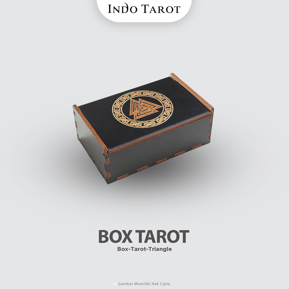 Tarot Oracle Kotak Tarot Kayu Triangle – Box Tarot Card Wood