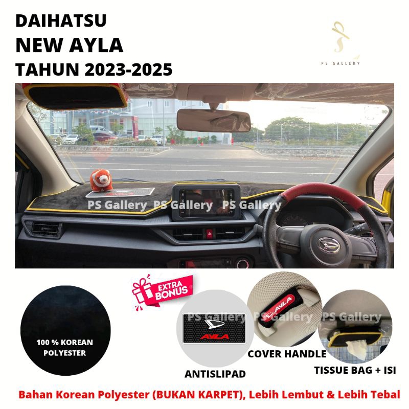 Alas Dasbor Mobil New Ayla 2023-2025 Aksesoris Cover Dashboard Premium
