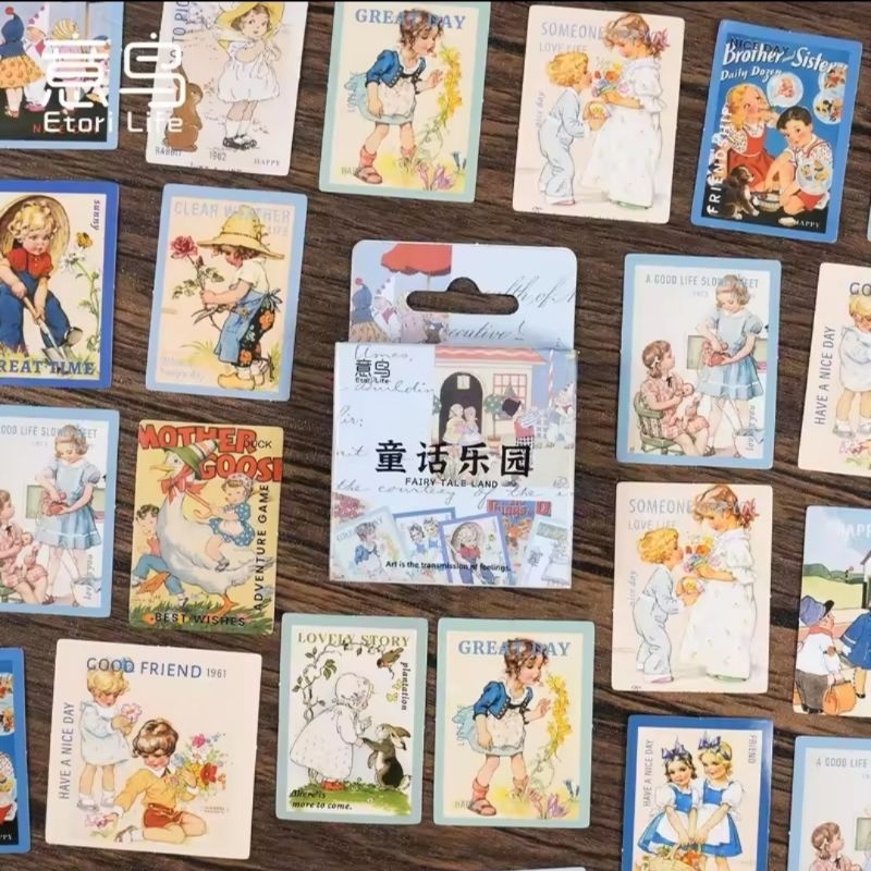 

Stiker Boks 46pcs Gambar Jaman Dulu Fairy Tale Land DIY Jurnal