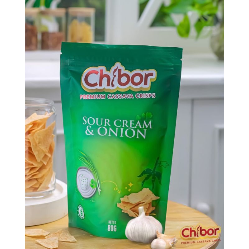 

Keripik Chibor Sour Cream & Onion, Chibor, Keripik Singkong Cassava Crisps