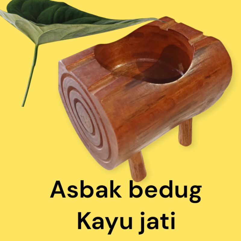 Asbak rokok bedug kayu jati