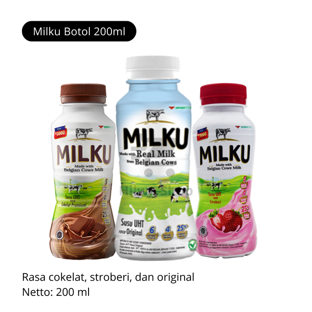 

Milku Botol 200ml – Susu Segar Bernutrisi untuk Energi Sehari-hari
