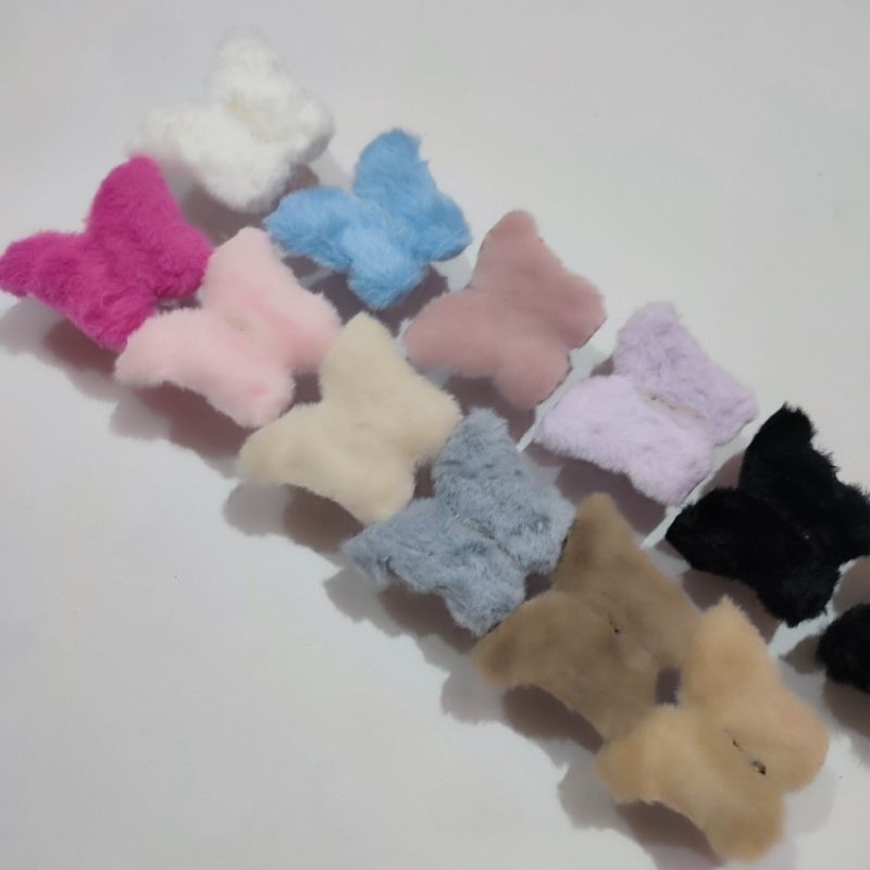 lusinan 12pcs  jedai kupu-kupu bulu jepit rambut import fashion korea