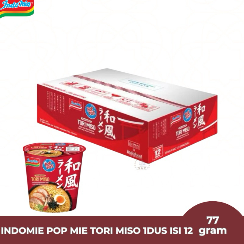 

[IDUS ISI 12] Pop Mie Instan Rasa Tori Miso Cup 77 gram