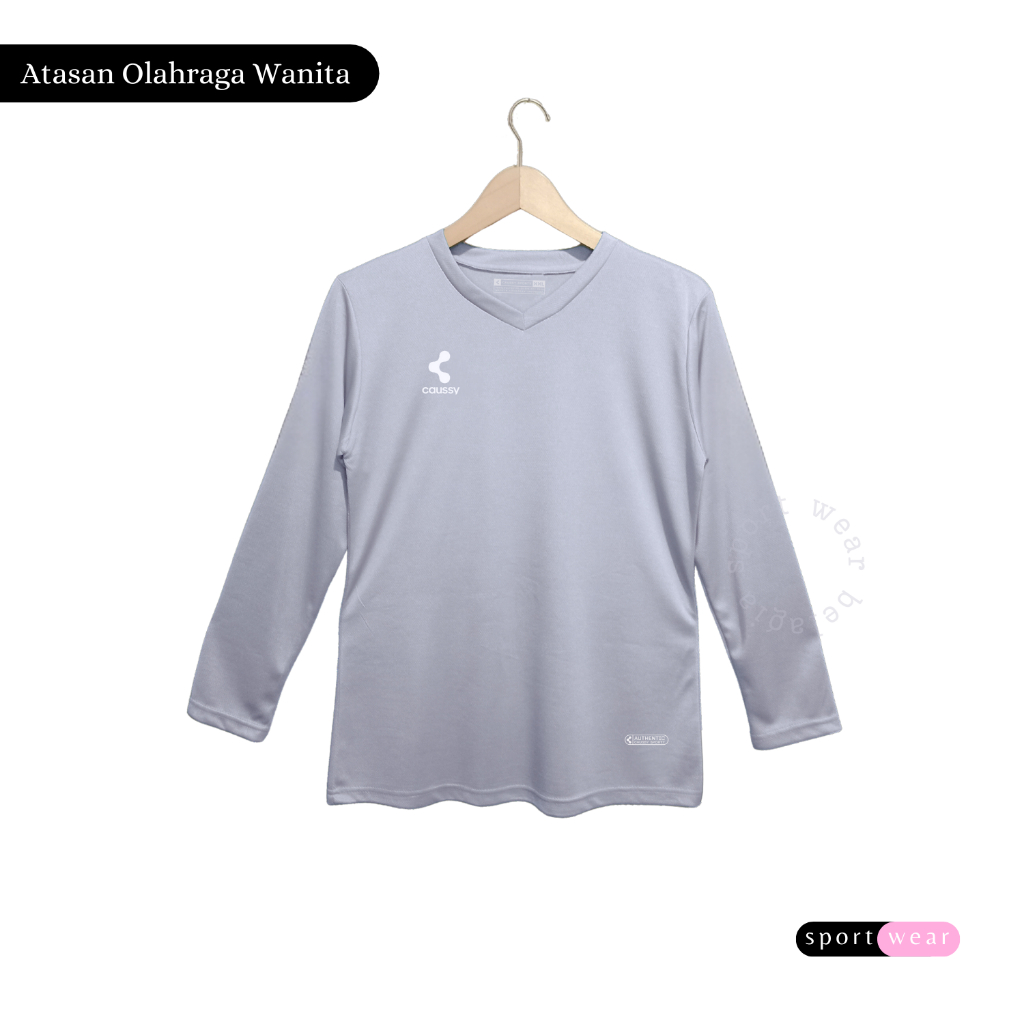 Kaos Senam Wanita Dewasa Lengan Panjang | Baju Atasan Oalahraga Wanita Muslim Yoga Jogging Bersepeda