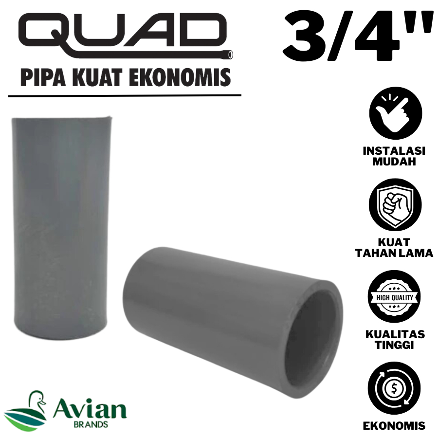 QUAD SOX 3/4 AW INCH QUAD SOX 3/4 AW INCH SAMBUNGAN LURUS 3/4 INCH QUAD