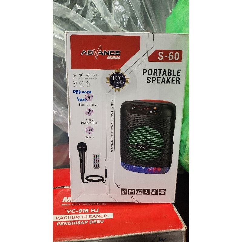Speaker Advance S-60 8inch / speaker portable / speaker tanpa kabel / speaker aktif