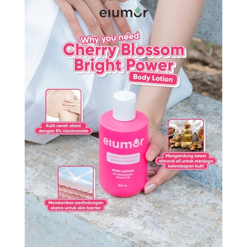Elumor Body Lotion Cherry Blossom 200ml/Body serum/Pencerah