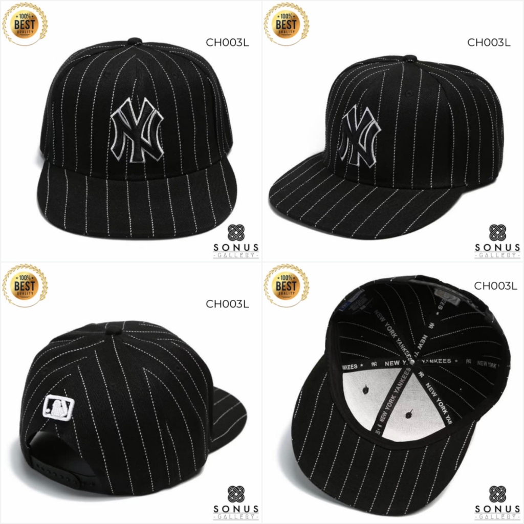 Topi snapback classic sport pria logo besar keren full bordir free sticker visor unisex NB024 CH003