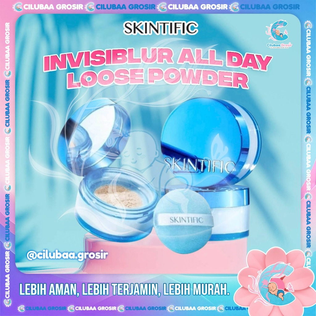 SKINTIFIC Invisiblur All Day Loose Powder || Bedak Tabur Soft Focus Polymer Technology