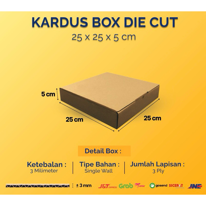 

kardus ukuran 25x25x5