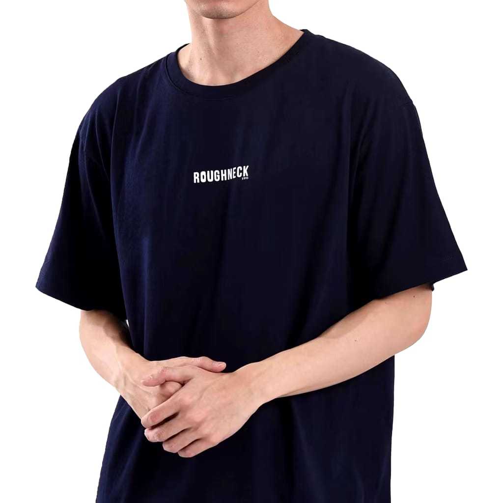 Golden STAR - Kaos Roughneck1991 Logo Kecil Navy / Tshirt Roughneck Little Logo / Baju Kaos Sablon R