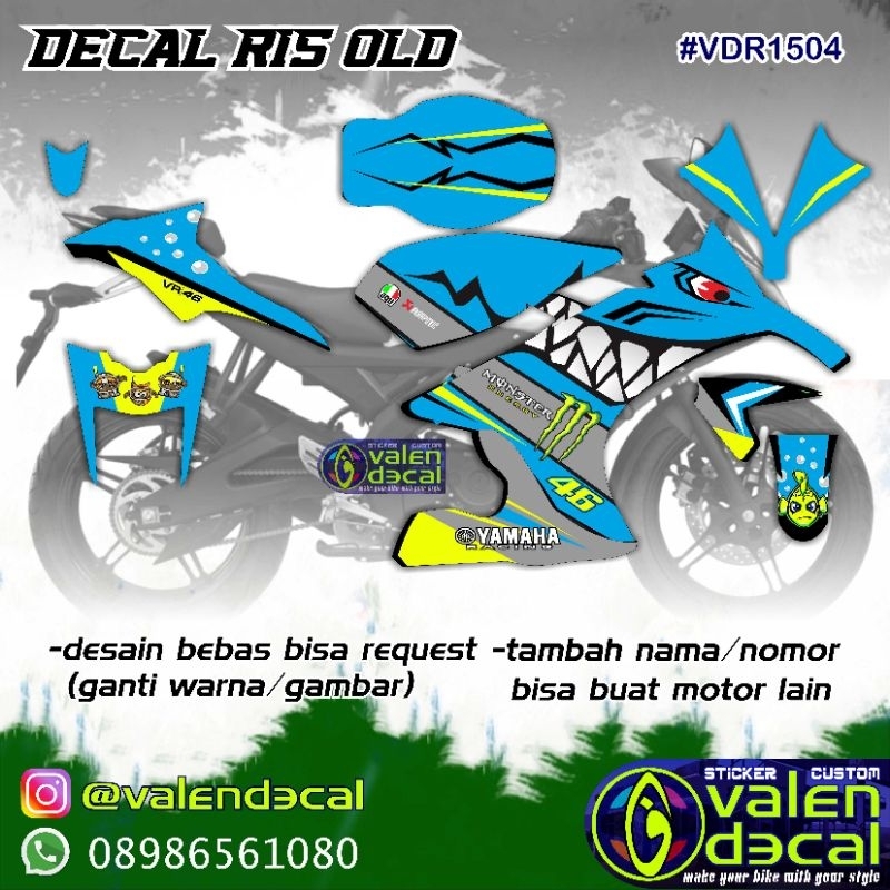 Sticker Striping Decal R15 old full body bisa request custom GRATIS