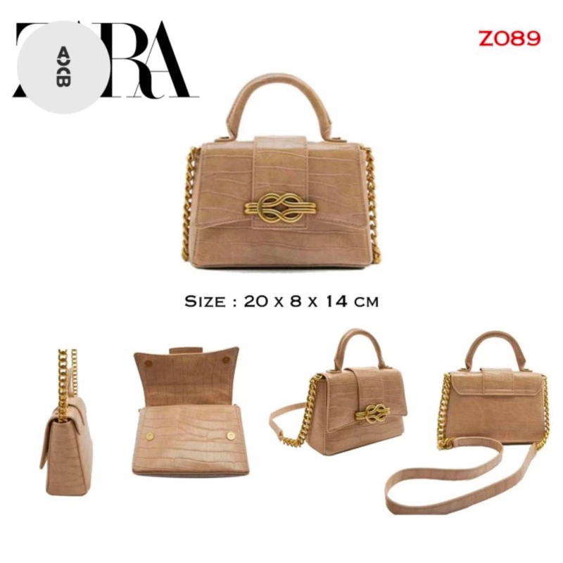 Tas Selempang Sling Bag Fashion Wanita Bahan Kulit Zara