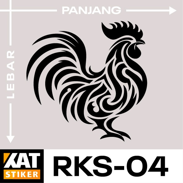 RKS 04 : Fresh Sticker Cutting Ayam Jago Chicken Broiler Tato Tatto Emblem Logo list Variasi Backdoo